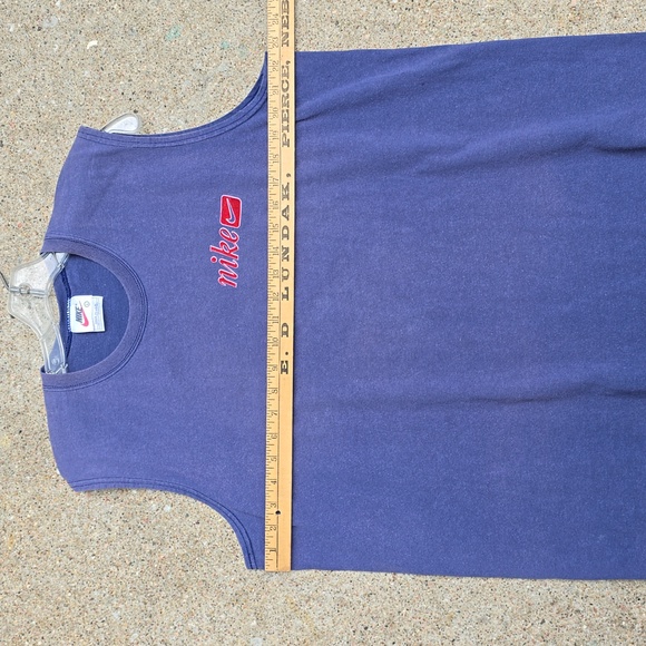Vintage 90's Nike Navy Sleeveless Shirt T-Shirt Size Large - Picture 6 of 8
